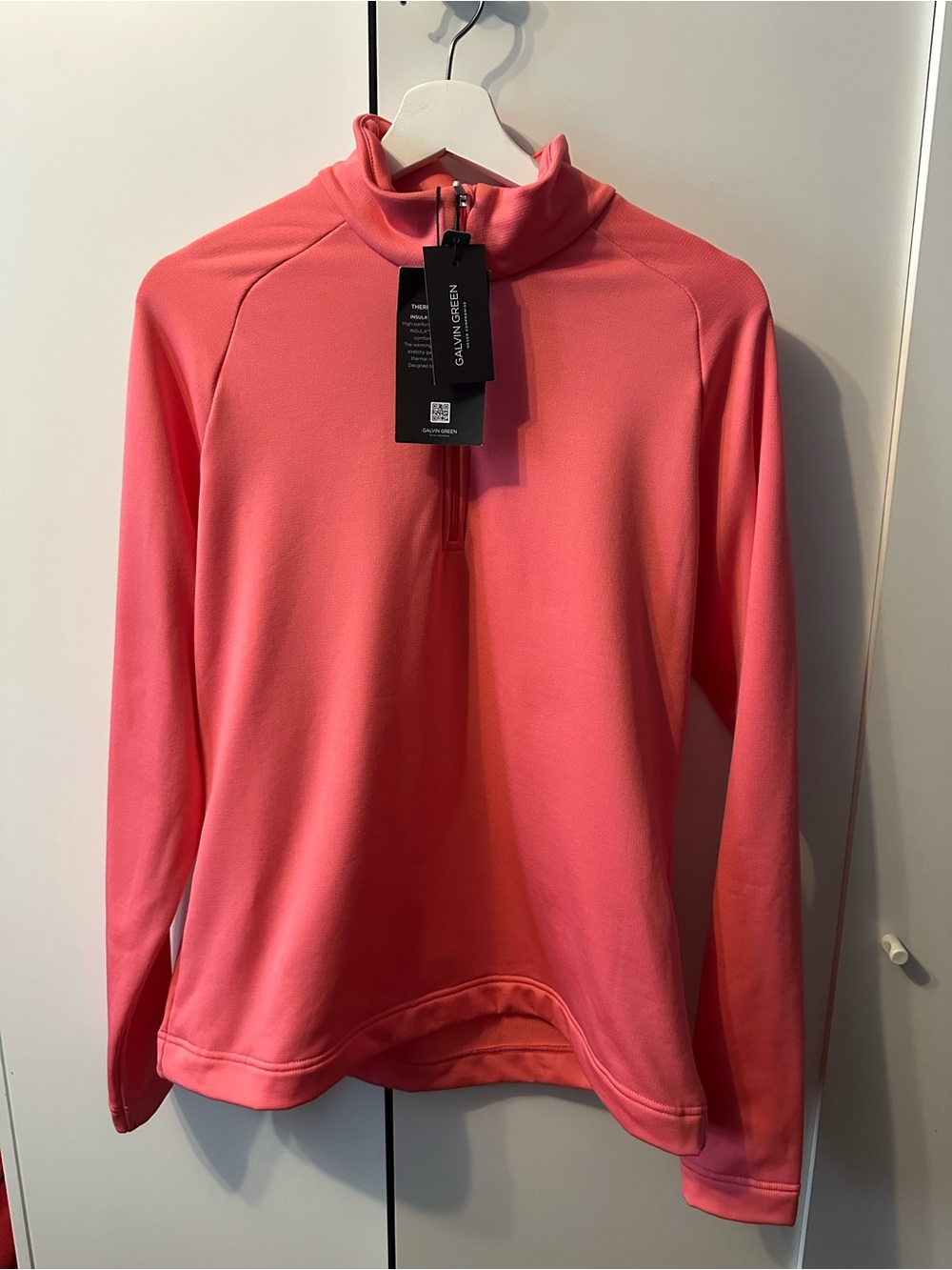 Galvin Green Women’s Coral Pink golf Quarter-Zip Pullover